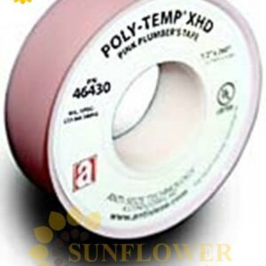 46430, POLY-TEMP® PNK PINK PLUMBER’S PTFE Tape 1/2″ x 260″