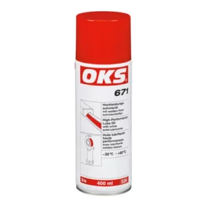 OKS 671 – Dầu bôi trơn hiệu suất cao với dầu bôi trơn rắn màu trắng, dạng xịt