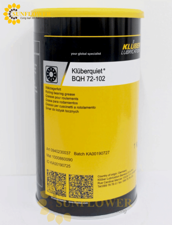 Mỡ tinh khiết cao Kluberquiet BQH 72-102