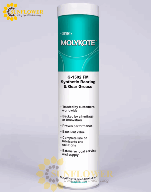 MOLYKOTE G-1502 FM Synthetic Bearing & Gear Grease – Mỡ bạc đạn và bánh răng
