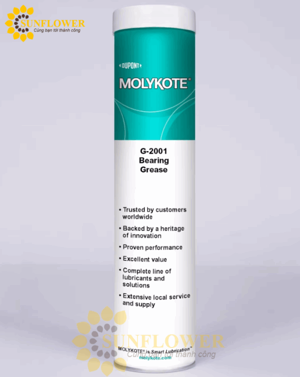 Mỡ bôi trơn bạc đạn tốc độ cao Molykote G-2001