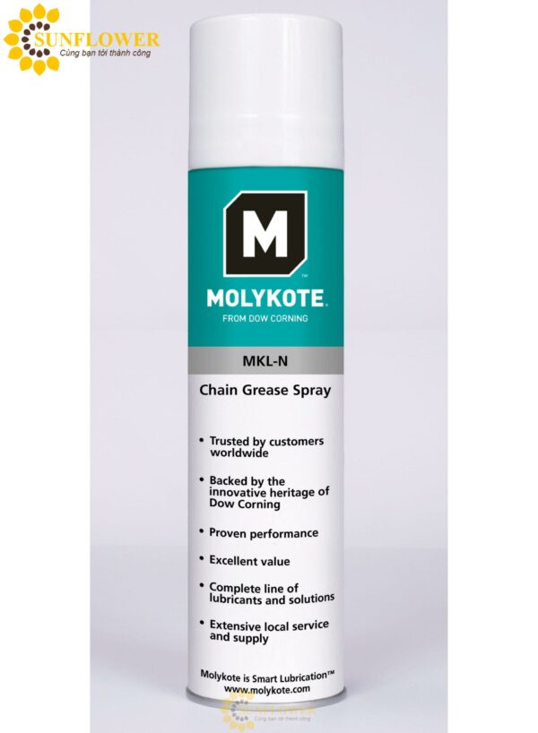 Molykote MKL-N Bình xịt bôi trơn rắn MOS2Ứng dụng