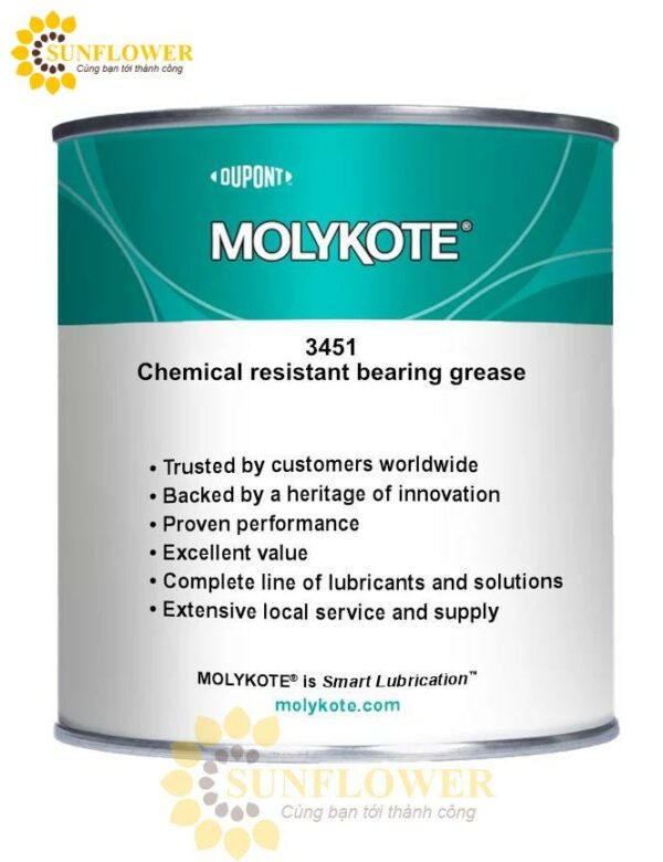 MOLYKOTE 3451 Chemical Resistant Bearing Grease – Mỡ vòng bi kháng hóa chất